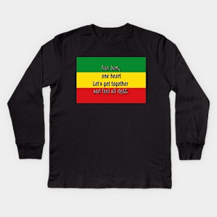 One love Rasta flag Kids Long Sleeve T-Shirt